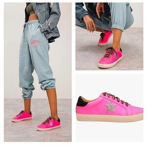 Mi.iM Skylar Bright Pink Star Sneakers